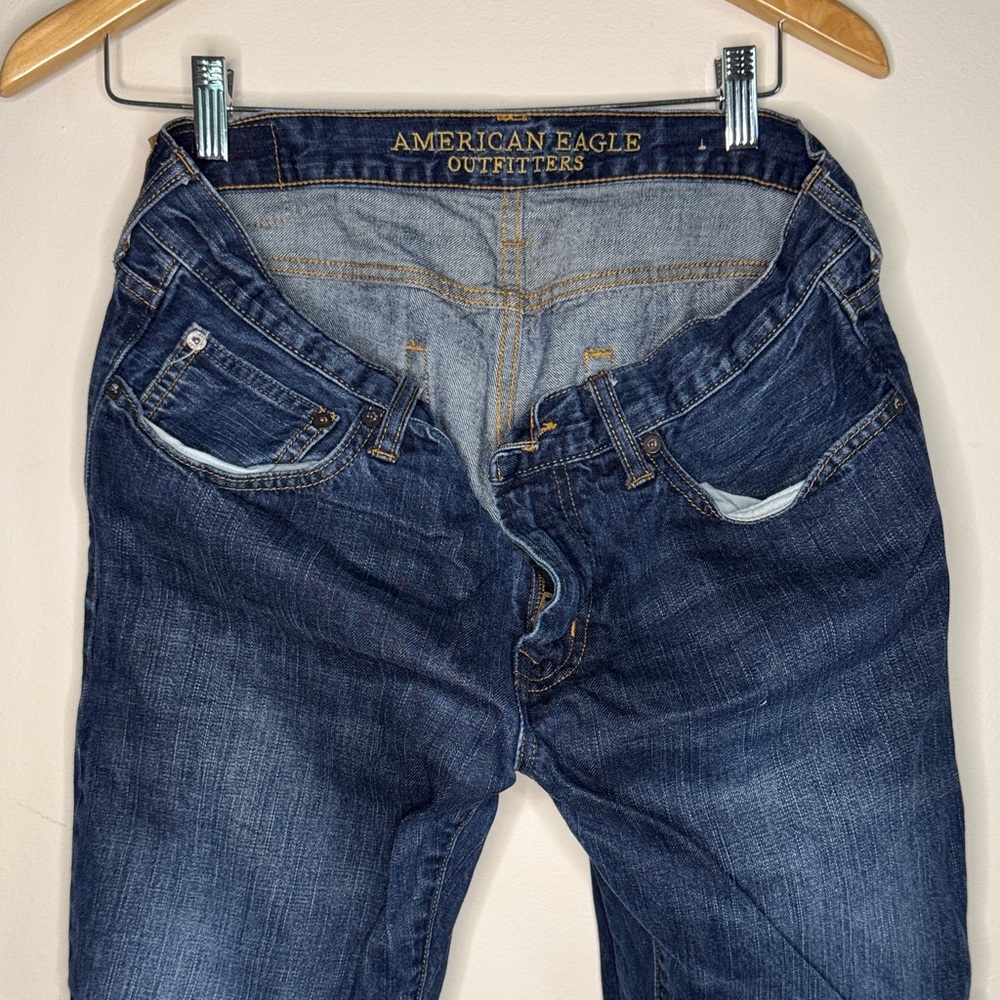 American Eagle Outfitters Men's Bootcut Jeans - Dark Blue